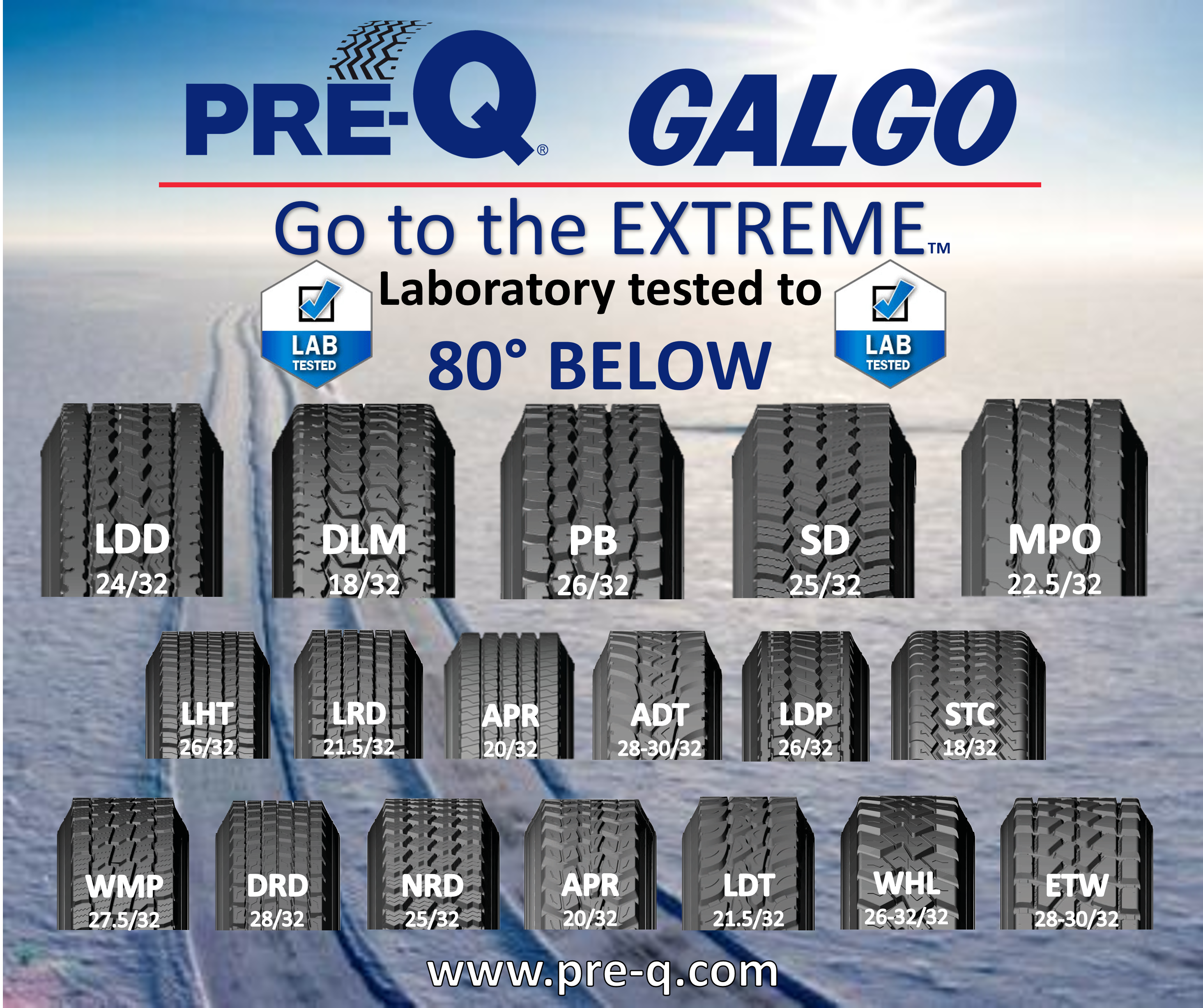 Pre-Q Galgo Winter Tread Line